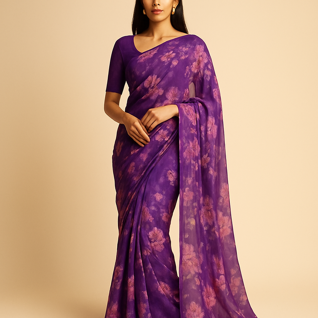Chiffon Printed Saree