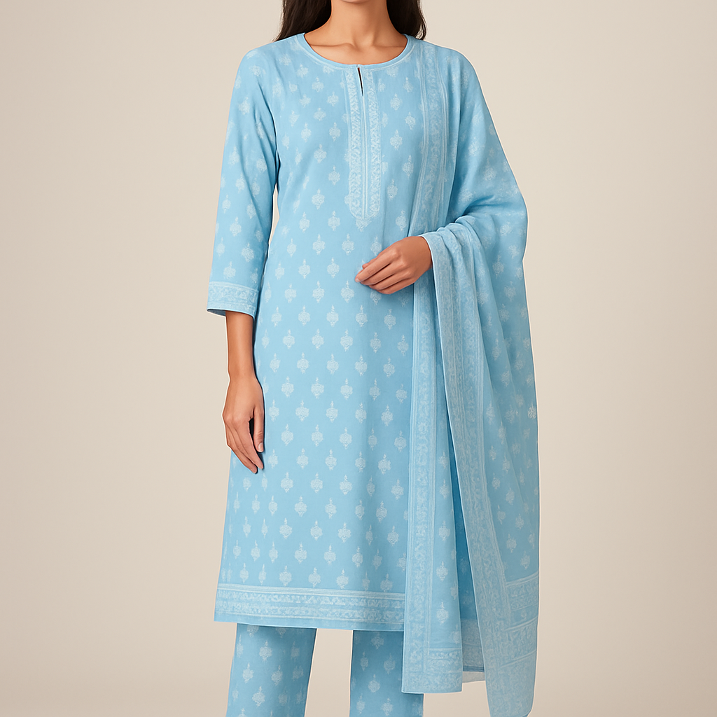 Cotton Straight Suit