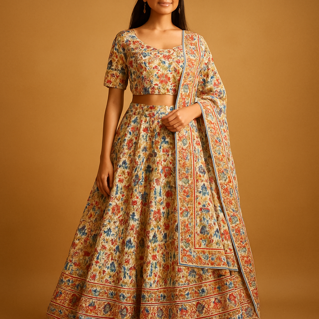 Cotton Printed Lehenga Set