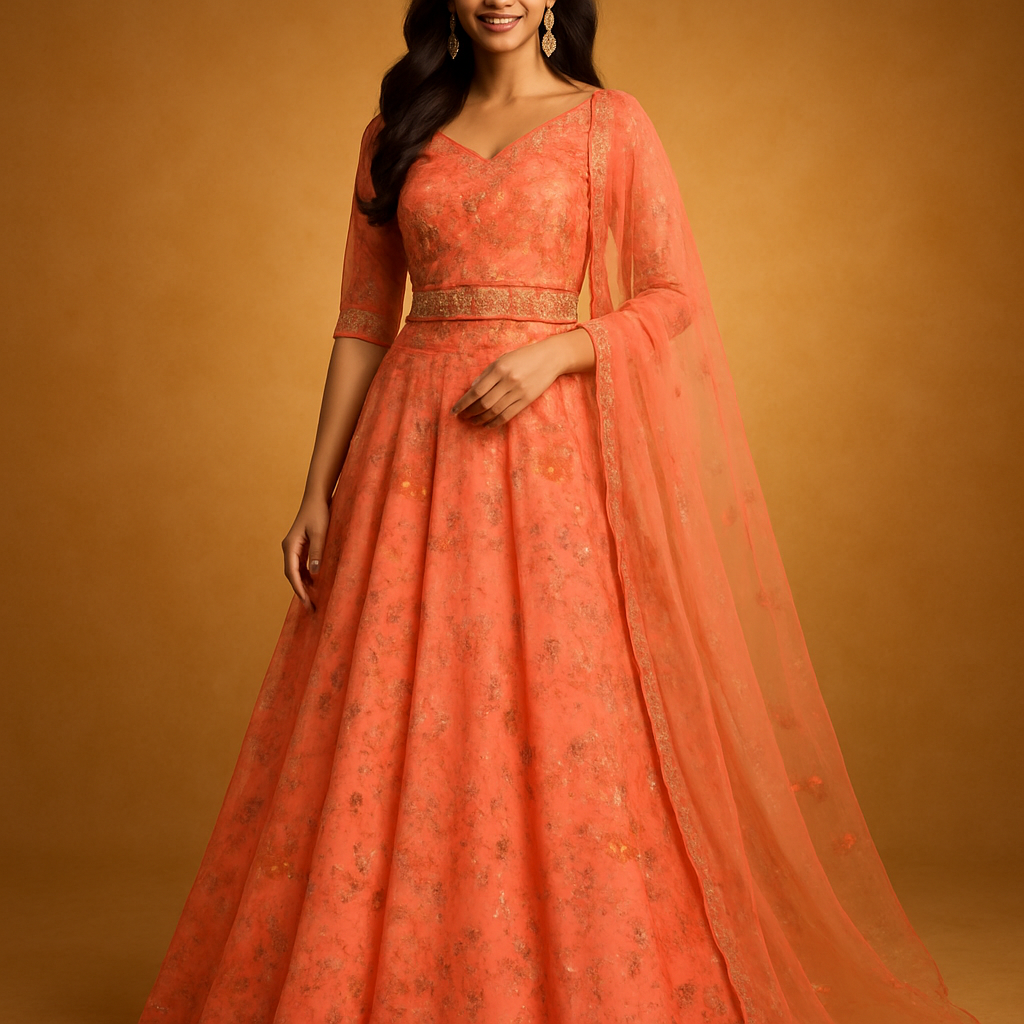 Georgette Lehenga
