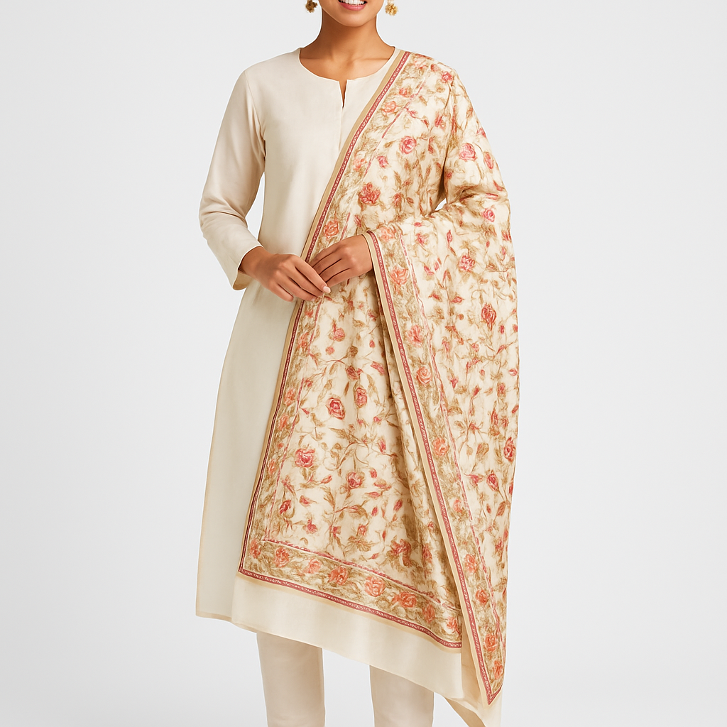 Silk Embroidered Dupatta